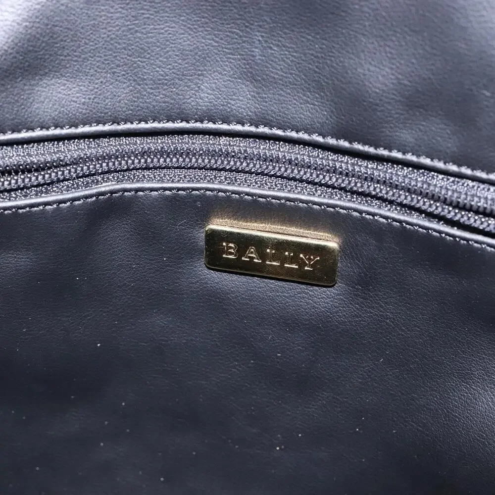 Bally Leather Handbag White Gold Cream